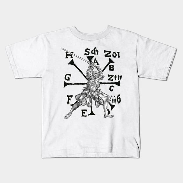 VomTag. Medieval Renaissance Swordsman Kids T-Shirt by GTC_Design